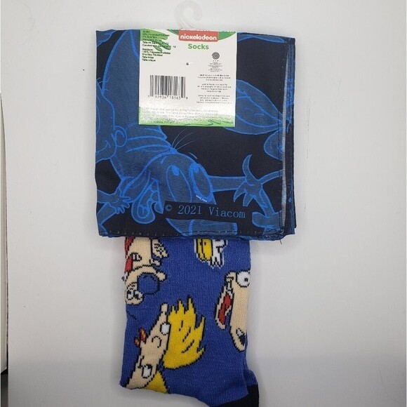 Hey Arnold Ren and Stimpy crew socks with bandana set - Picture 2 of 4